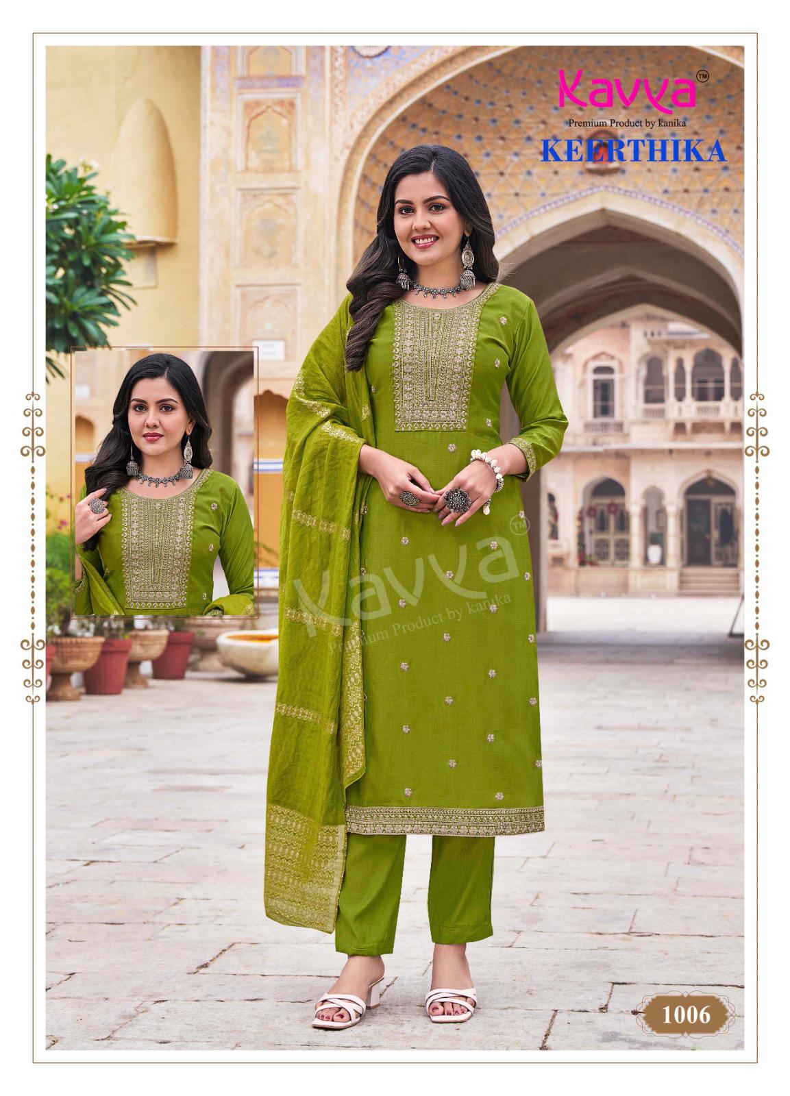 Keerthika Vol 1 By Kavya Viscose Kurti With Bottom Dupatta Wholesale Online